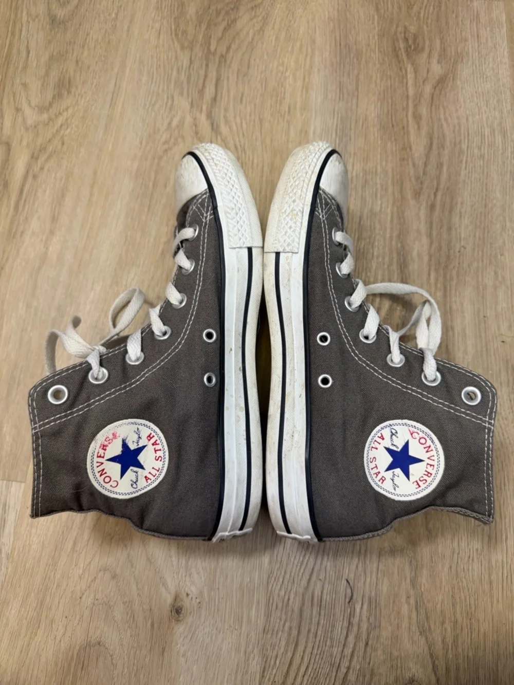 Converse Classic Grey Canvas High Top Sneakers - Picture 4 of 9